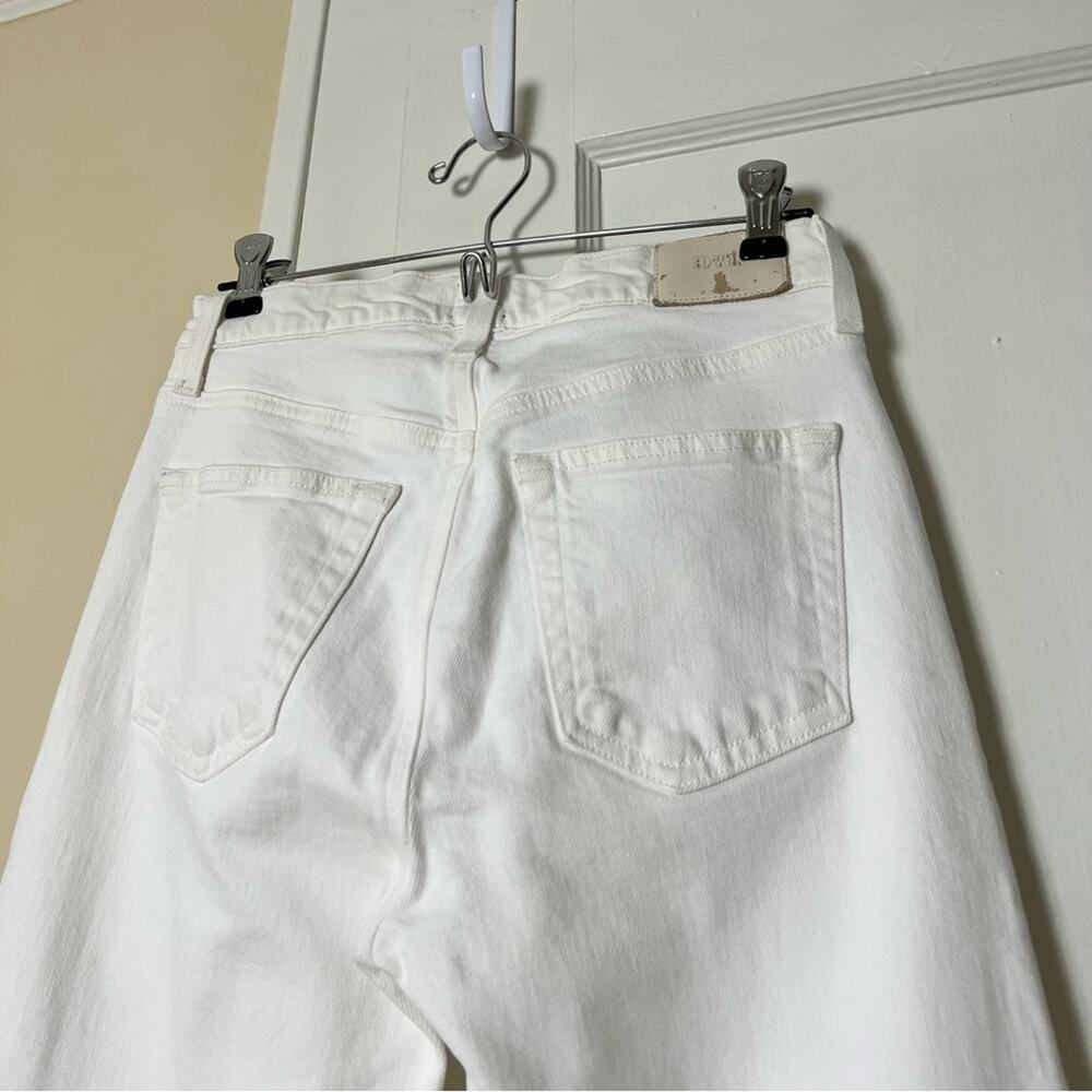 Edwin Marli Wide Leg High Rise Ankle Jeans In Eggshell - Picture 9 of 9